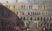 Francesco Guardi The Coronation of the Doge on the Staircase of the Giants at the Ducal Palace (mk05) France oil painting reproduction